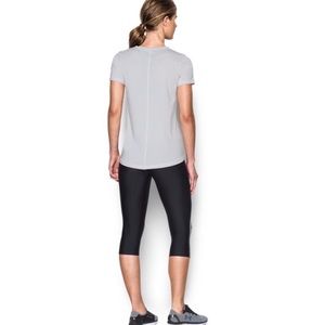 {Under Armour} HeatGear Armour SS Tee Grey Hi Low